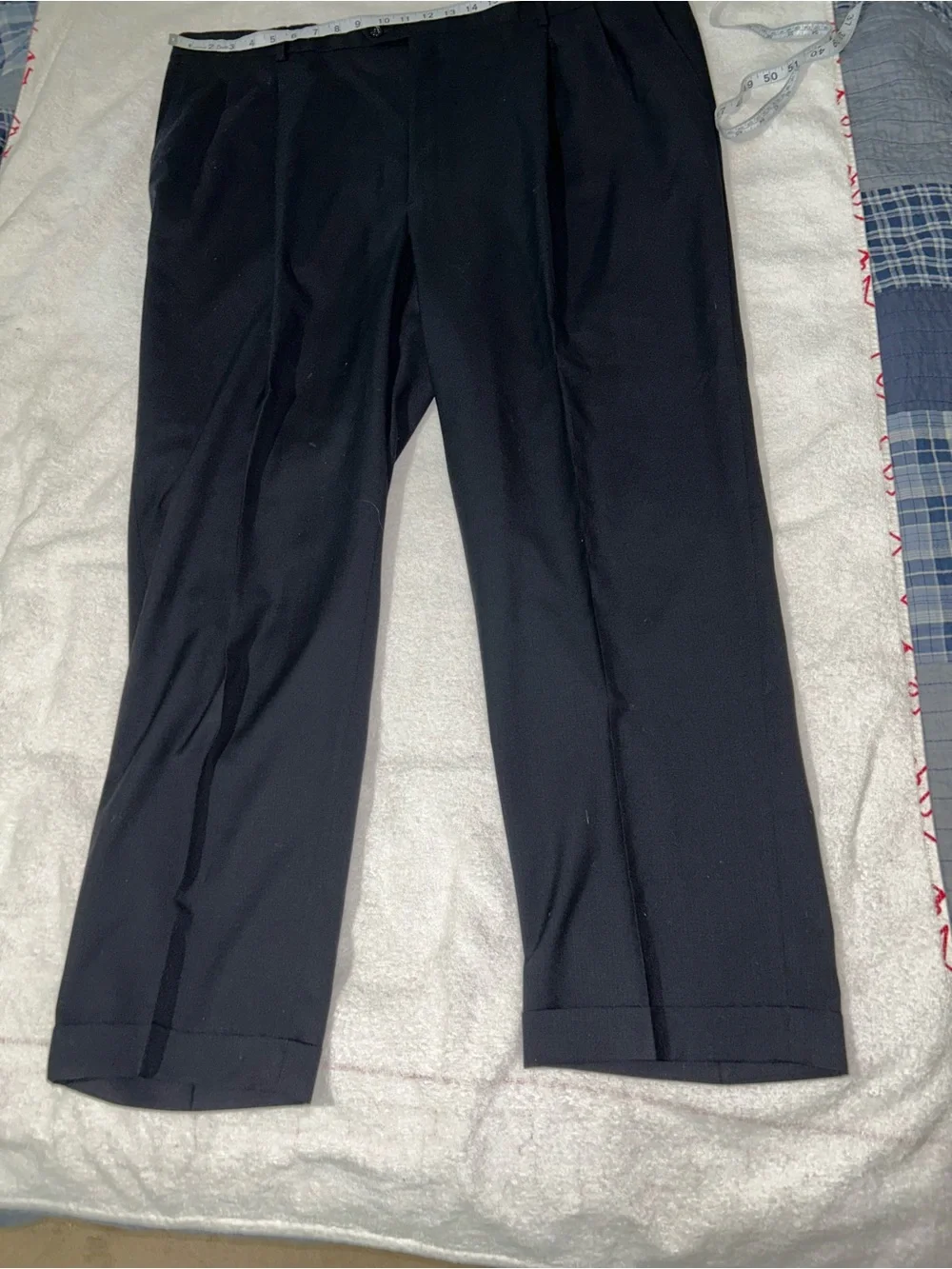 Hart Schaffner Marx Black 2-Button Suit Jacket Blazer & Trousers Set Size ~48-50